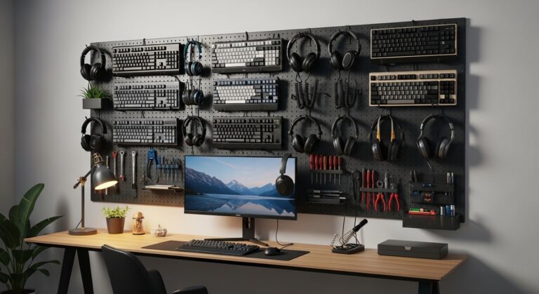 Choosing a pegboard system for home office organization