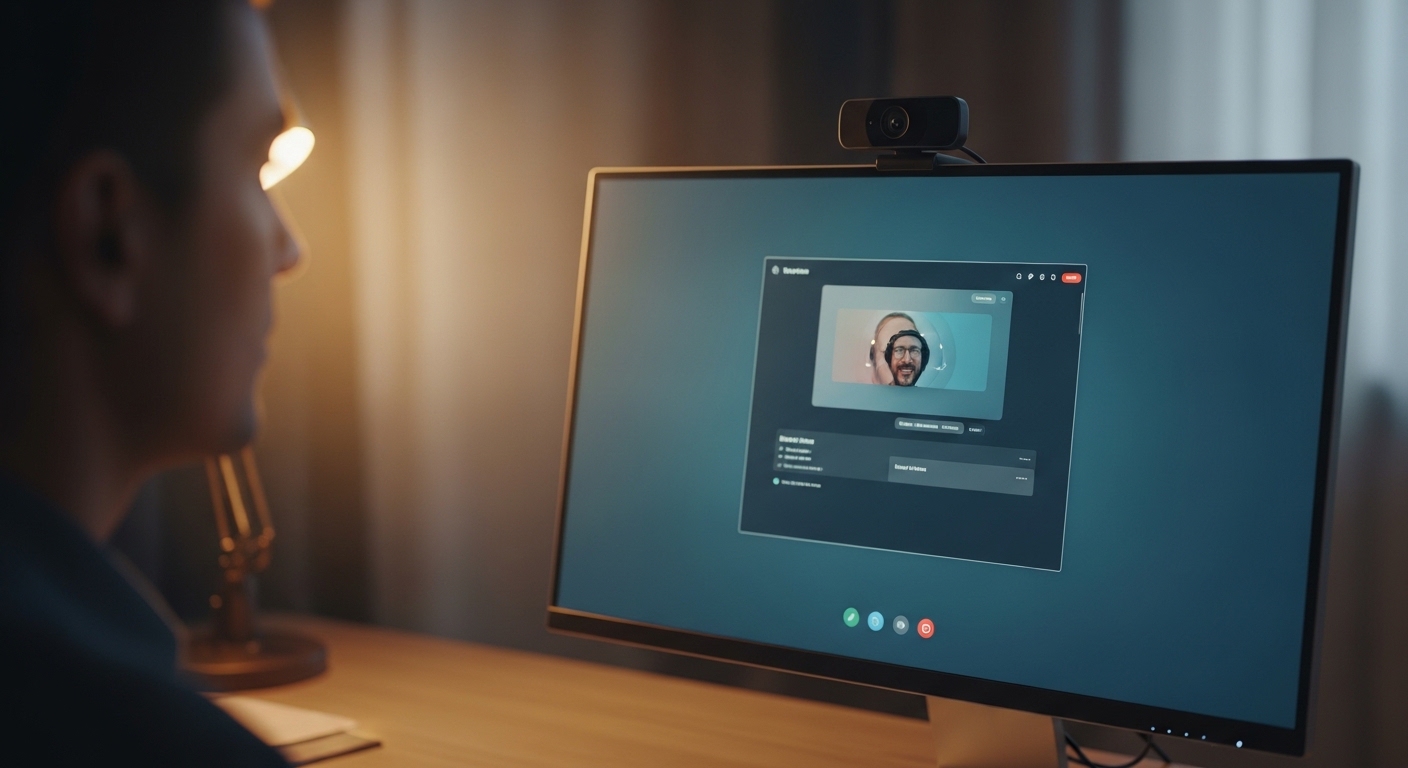how to position webcam for professional video calls