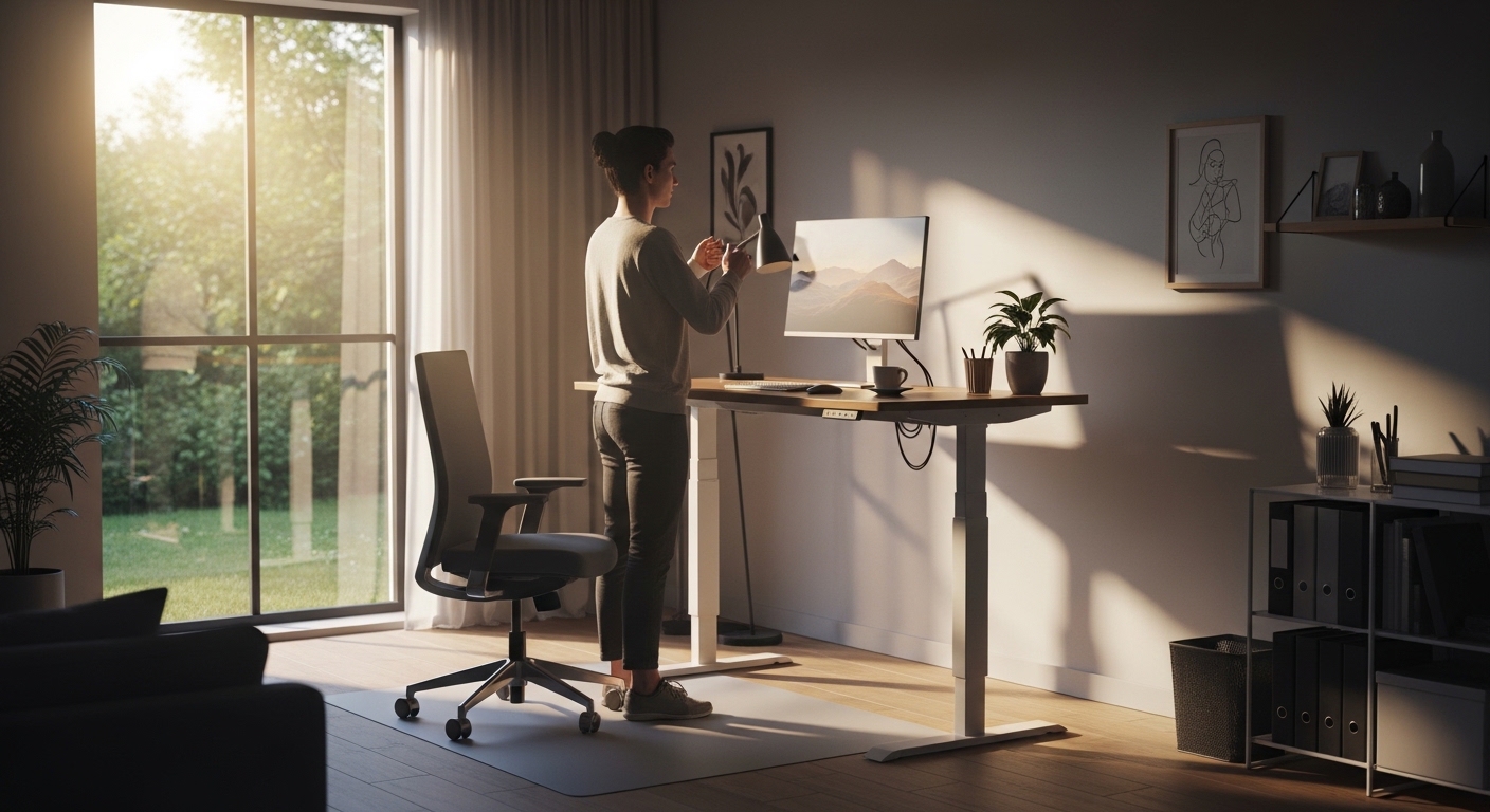 how to calculate your ideal standing desk height