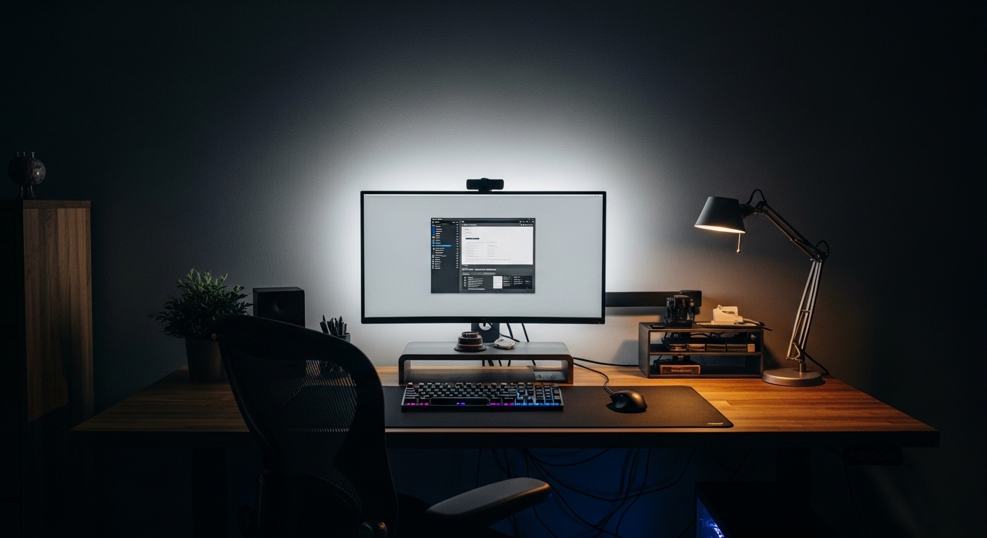 how to set up monitor bias lighting correctly
