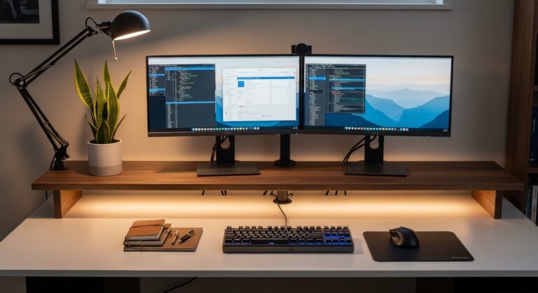 The 8 Best Desk Shelf Risers For Dual Monitor Setups