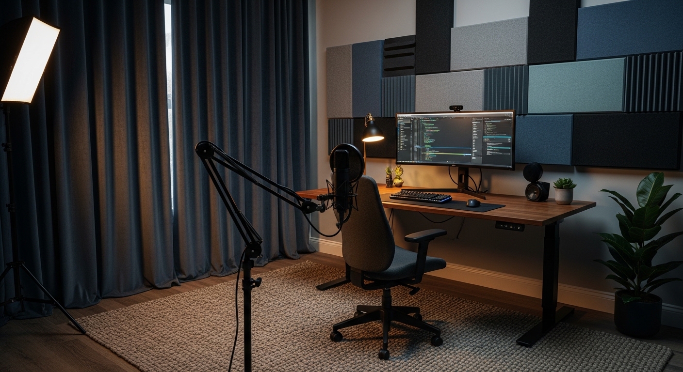 how to improve home office video call acoustics